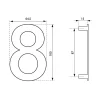 Chiffre 8 à visser, inox, H.100mm - THIRARD