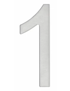 Chiffre 1 adhésif, inox, H.76mm - THIRARD