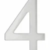Chiffre 4 adhésif, inox, H.76mm - THIRARD