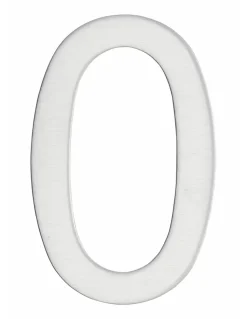 Chiffre 0 adhésif, inox, H.76mm - THIRARD