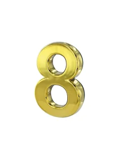 Chiffre 8 doré adhésif, ABS, H.50mm - THIRARD
