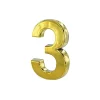 Chiffre 3 doré adhésif, ABS, H.50mm - THIRARD