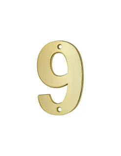 Chiffre 9, laiton, à visser, H.51mm, doré - THIRARD