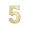 Chiffre 5, laiton, à visser, H.51mm, doré - THIRARD