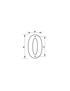 Chiffre 8, laiton, à visser, H.51mm, doré- THIRARD