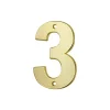 Chiffre 3, laiton, à visser, H.51mm, doré - THIRARD