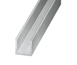 Cimaise aluminium brut 15 x 17 x 20 mm Ep. 1,5 mm, 2,5 m