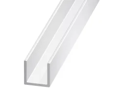Cimaise aluminium brut blanc 10,5 x 9,5 x 11, 5 mm, 2 m