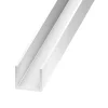 Cimaise PVC blanc 10 x 10 x 12 mm, 2,5 m