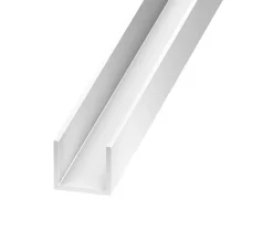 Cimaise PVC blanc 10 x 10 x 12 mm, 2,5 m