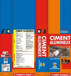 Ciment Alumineux 5kg - Haute Résistance, Prise Rapide - Travaux Techniques, Réparations Structurales, Scellement et Maçonnerie