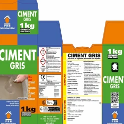 Ciment Gris Polyvalent 1kg - Finesse et Séchage Rapide - Maçonnerie, Réparation, Scellement et Jointoiement Intérieur/Extérieur