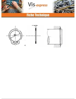 Circlip Extèrieur Inox Sur arbre Diamètre 10 - 1 pièce