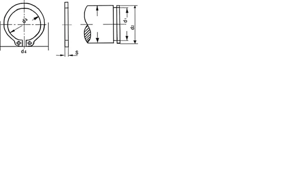 Circlips extérieur DIN 471 brut Diamètre : 19 mm- Vendu par 100