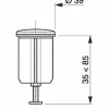 Clapet rentrant pour bonde de lavabo à tirette Wirquin