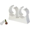 Clip de fixation double en plastique Ø16, lot de 10