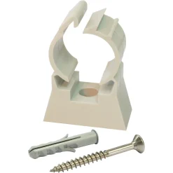 Clip de fixation simple en plastique Ø20, lot de 10
