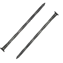 Clou Pointes Tête plate acier torsadées d 3.7 x L 90 mm Boite de 5 kg