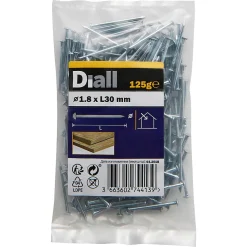 Clous à tête bombée en acier zingués 1,8x30 - 125g