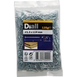Clous à tête bombée en acier zingués 1,3x14 - 125g