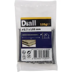 Clous à tête plate en acier galvanisé 2,7x55 - 125g