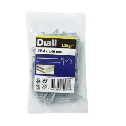Clous à tête plate en acier galvanisé 2,4x40 - 125g