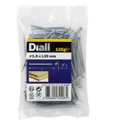 Clous à tête plate en acier galvanisé 1,5x30 - 125g