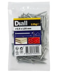 Clous de maçon en acier galvanisé ∅2,5 x25mm - 125g