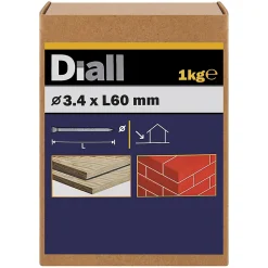 Clous de maçon en acier galvanisé 3,4x60 - 1kg