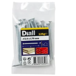 Clous de maçon en acier galvanisé 3,4x70 - 125g