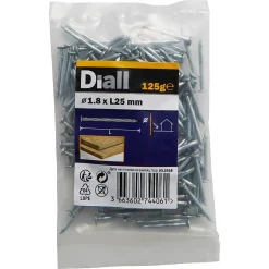 Clous torsadés en acier galvanisé 1,8x25 - 125g