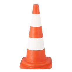 Cône de signalisation orange PE - HT 54 cm - Wilmart