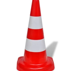 Cône de signalisation réfléchissant 10 pcs 50 cm Rouge et blanc