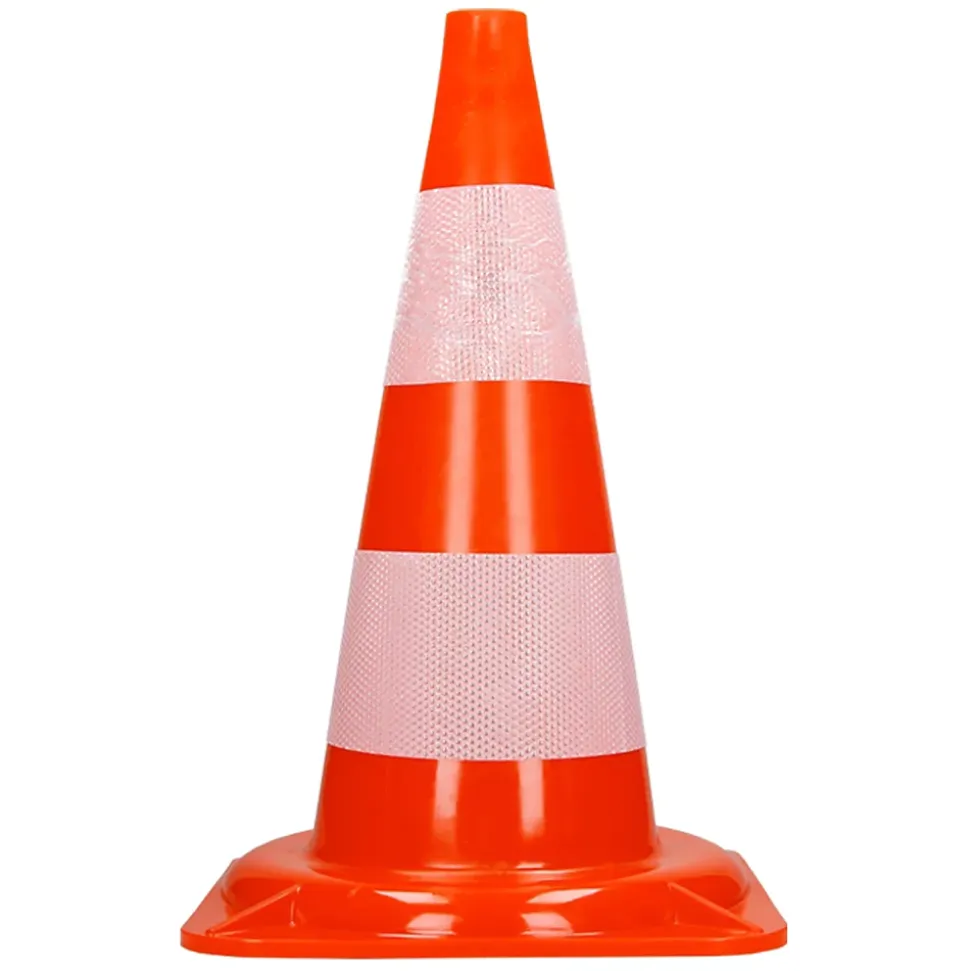 Cône de signalisation routière cône de chantier orange blanc 47 cm 6 pièces