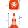 Cônes de signalisation routière cône de chantier orange blanc 47 cm 2 pièces