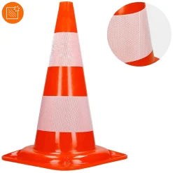 Cônes de signalisation routière cône de chantier orange blanc 47 cm 3 pièces