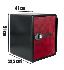 Coffre fort ignifuge 40L Anti feu 1H Electronique a code fixation sol FS-FM40 Reskal Couleur - Rouge