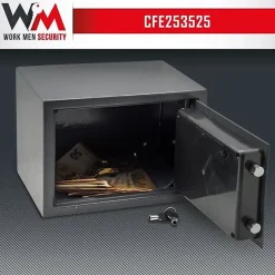 Coffre fort électronique - Work Men Security - CFE253525 - Dimensions extérieur 25 x 35 x 25 cm
