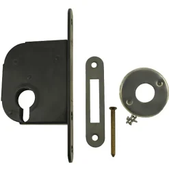 Coffre petit modèle pêne dormant axe 50mm profil européen noir bout carré - JPM - 235000-01-0X