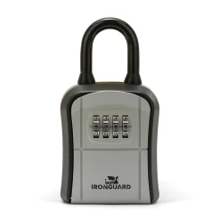 Coffre-fort à clés. Modèle de base avec cadenas. Gris