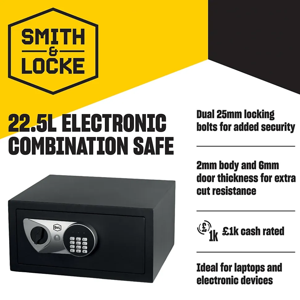 Coffre-fort électrique Smith & Locke - 22,5L