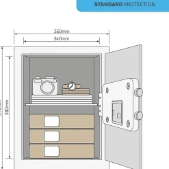 Coffre-fort Électronique - YALE - YSV/390/DB2 - Large 40L - 39x35x36cm