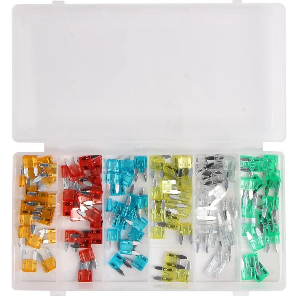 Coffret Assortiment de 120 Mini Fusibles Auto Enfichables