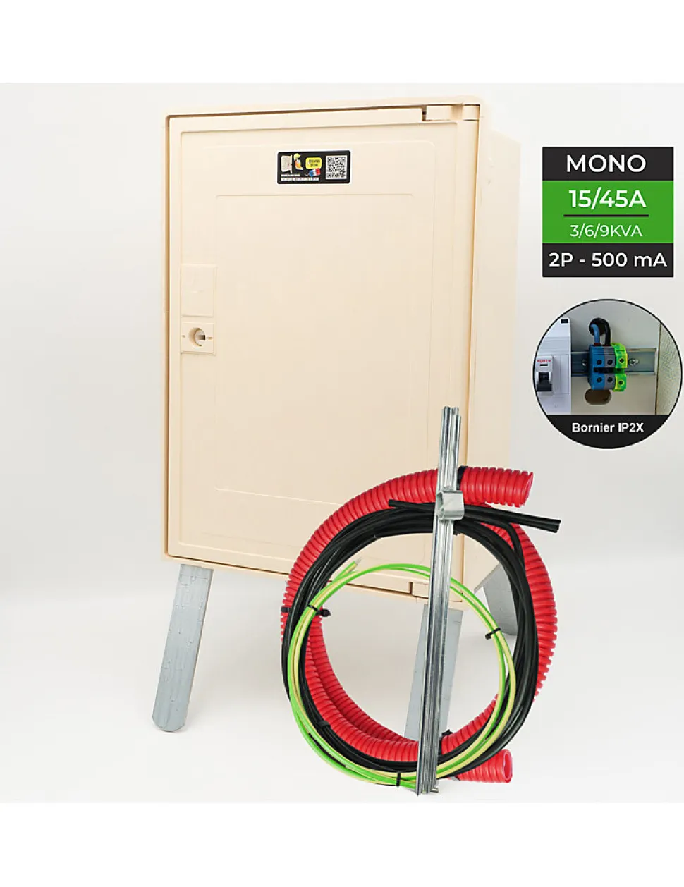 Coffret Complet 3 Mètres 3/6/9 Kw "souterrain" Avec Bornier Ip2x