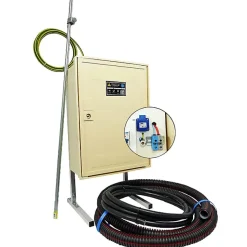 Coffret de chantier monophasé 3/6/9 kW - pack complet raccordement souterrain 3m conforme ENEDIS avec 1 prise et bornier IP2X
