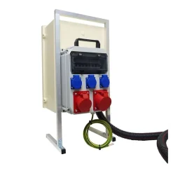 Coffret de chantier triphasé 6/18 kW - pack complet raccordement AIR 15m avec prises 32A 16A conforme ENEDIS