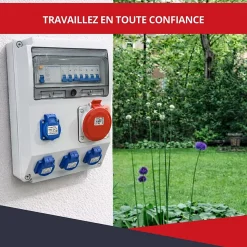 Coffret de Chantier Triphasé 440V ATOLE - 4P+N+T - IP44 IK08 - 32A - Coffret Électrique