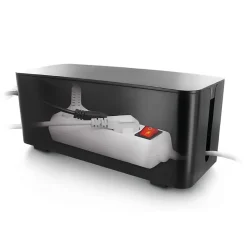 Coffret de rangement câbles et multiprises taille moyenne noir