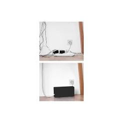 Coffret de rangement câbles et multiprises taille moyenne noir