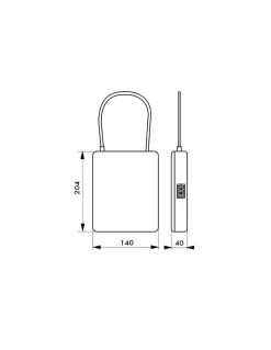 Coffret de sécurité à câble, fermeture par combinaison modifiable, 3 chiffres - THIRARD